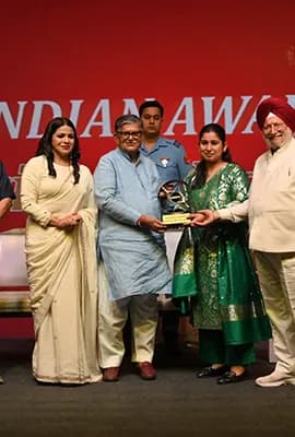 Award presented at a Disha Women Welfare Trust ceremony